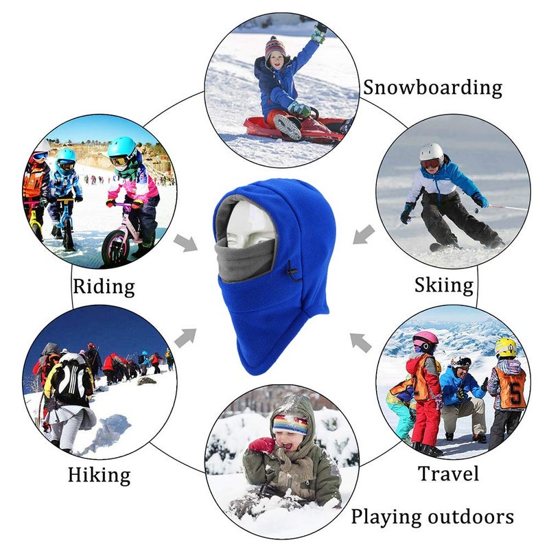 YQXCC Kids Winter Hats Balaclava Ski Mask Windproof Warm Adjustable with Fleece Lining Hat for Boys Girls - Image 5